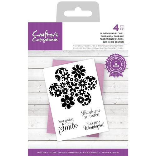 Simon Says Stamp! Crafter's Companion BLOSSOMING FLORAL Clear Stamp Set ccstpblflor*