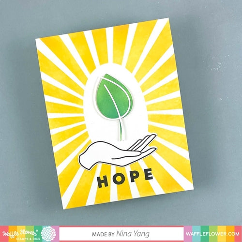 Simon Says Stamp! Waffle Flower SUNBURST Stencil WFS080