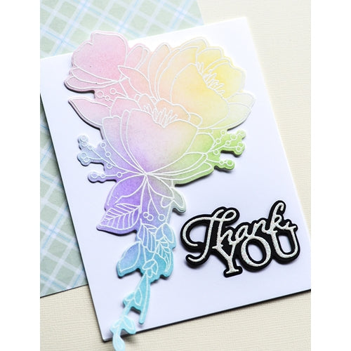 Simon Says Stamp! Memory Box THANK YOU POSH SCRIPT Craft Dies 94529