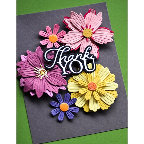 Simon Says Stamp! Memory Box THANK YOU POSH SCRIPT Craft Dies 94529