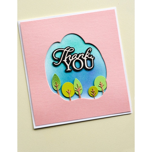 Simon Says Stamp! Memory Box THANK YOU POSH SCRIPT Craft Dies 94529