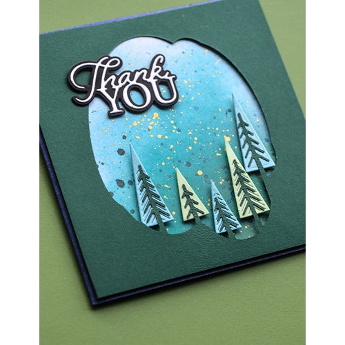 Simon Says Stamp! Memory Box THANK YOU POSH SCRIPT Craft Dies 94529