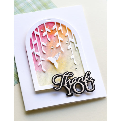 Simon Says Stamp! Memory Box THANK YOU POSH SCRIPT Craft Dies 94529