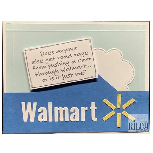 Simon Says Stamp! Riley And Company Funny Bones ROAD RAGE AT WALMART Cling Rubber Stamp RWD 884