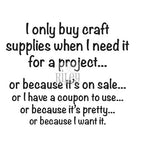 Simon Says Stamp! Riley And Company Funny Bones I ONLY BUY CRAFT SUPPLIES WHEN Cling Rubber Stamp RWD 880