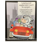 Simon Says Stamp! Riley And Company Funny Bones I ONLY BUY CRAFT SUPPLIES WHEN Cling Rubber Stamp RWD 880