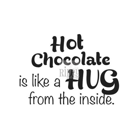 Simon Says Stamp! Riley And Company Funny Bones HOT CHOCOLATE IS A HUG IN A MUG Cling Rubber Stamp RWD 877