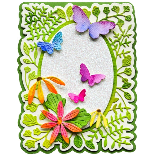 Simon Says Stamp! Poppy Stamps FERN AND DAISY POP UP EASEL Set Craft Dies 2377