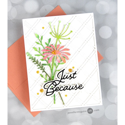 Simon Says Stamp! Poppy Stamps DOUBLE DIAMOND LATTICE PLATE Craft Die 2436