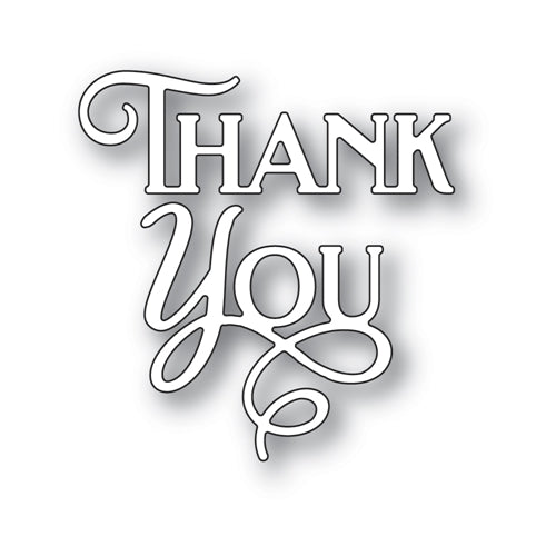 Simon Says Stamp! Poppy Stamps THANK YOU POE SCRIPT Craft Die 2438