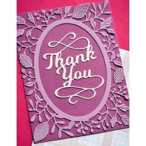 Simon Says Stamp! Poppy Stamps THANK YOU POE SCRIPT Craft Die 2438