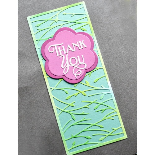 Simon Says Stamp! Poppy Stamps THANK YOU POE SCRIPT Craft Die 2438