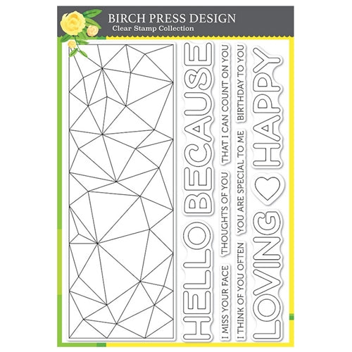 Simon Says Stamp! Birch Press Design CRYSTAL LINGO Clear Stamp Set cl8155*