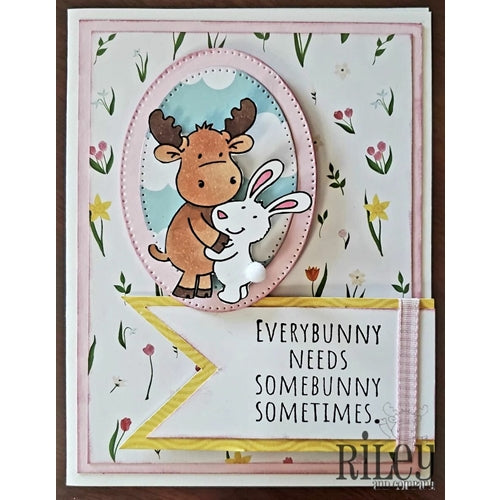Simon Says Stamp! Riley And Company Funny Bones EVERYBUNNY Cling Rubber Stamp RWD 883