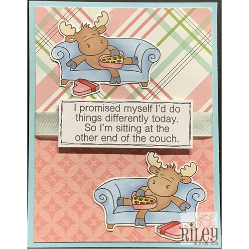 Simon Says Stamp! Riley And Company Funny Bones DO THINGS DIFFERENTLY Cling Rubber Stamp RWD 885