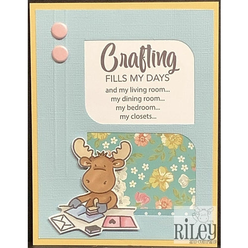 Simon Says Stamp! Riley And Company CRAFTING FILLS MY DAYS Cling Rubber Stamp