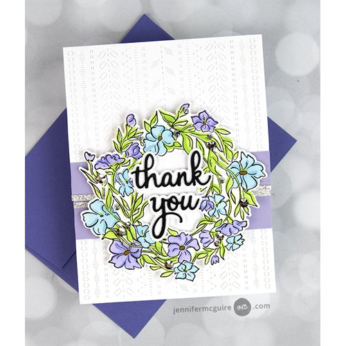 Simon Says Stamp! PinkFresh Studio SIMPLY SENTIMENTS THANK YOU Clear Stamp Set 104221