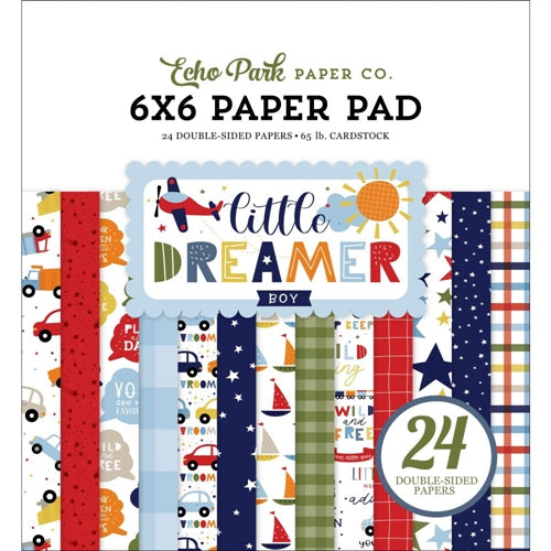 Simon Says Stamp! Echo Park LITTLE DREAMER BOY 6 x 6 Paper Pad ldb238023