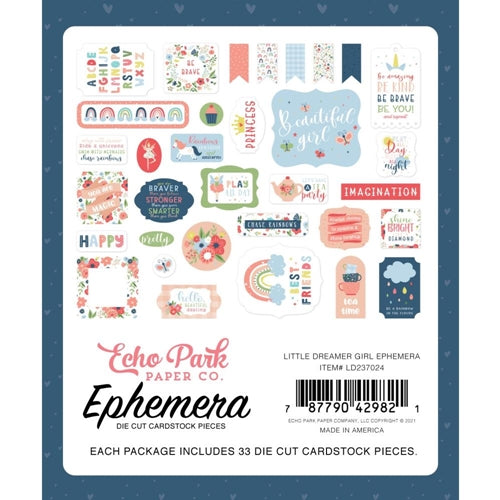 Simon Says Stamp! Echo Park LITTLE DREAMER GIRL Ephemera ld237024*