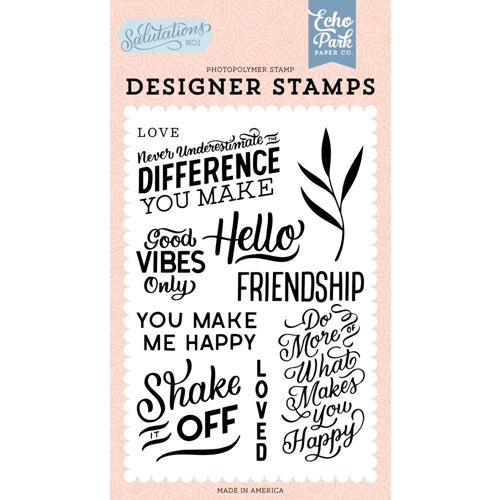 Simon Says Stamp! Echo Park YOU MAKE ME HAPPY Clear Stamps san244044*