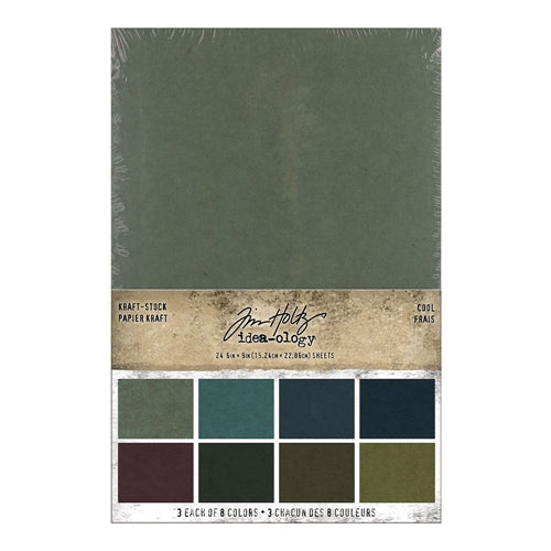 Simon Says Stamp! Tim Holtz Idea-ology KRAFT STOCK STACK COOL Paper th94110