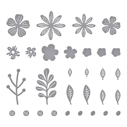 Simon Says Stamp! S2 314 Spellbinders MINI BLOOMS AND SPRIGS Etched Dies