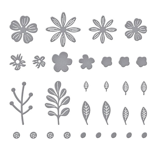 Simon Says Stamp! S2 314 Spellbinders MINI BLOOMS AND SPRIGS Etched Dies