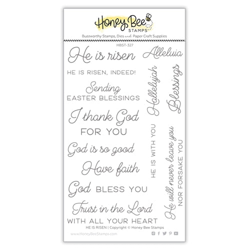 Simon Says Stamp! Honey Bee HE IS RISEN Clear Stamp Set hbst327