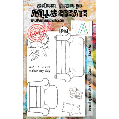 Simon Says Stamp! AALL & Create HAVE A SEAT A6 Clear Stamp Set aall461