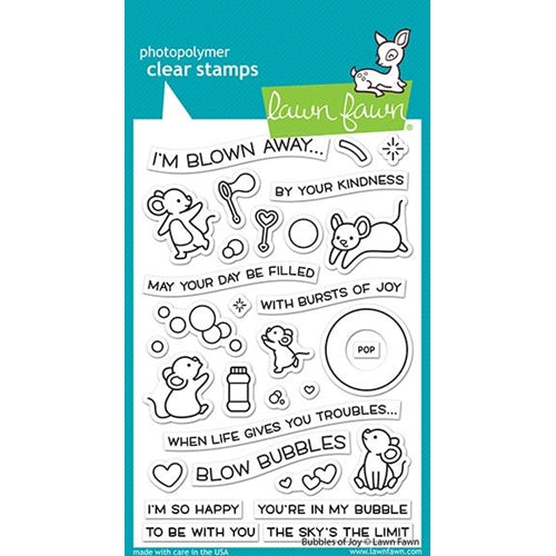 Simon Says Stamp! Lawn Fawn BUBBLES OF JOY Clear Stamps lf2500