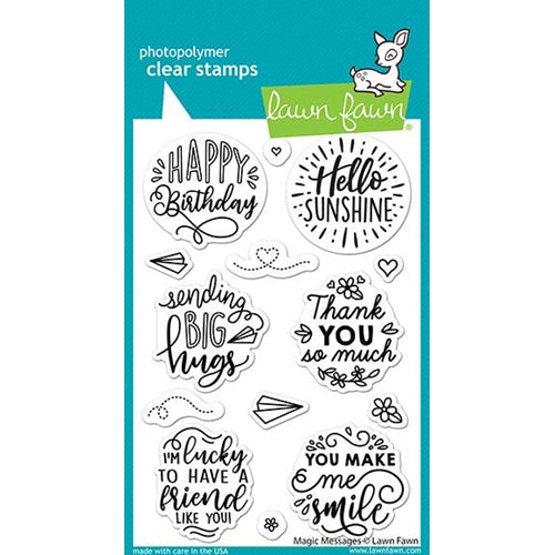 Simon Says Stamp! Lawn Fawn MAGIC MESSAGES Clear Stamps lf2508