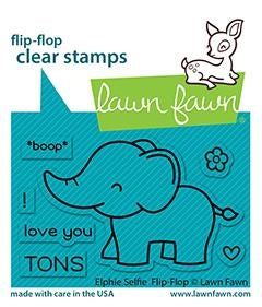 Simon Says Stamp! Lawn Fawn ELPHIE SELFIE FLIP-FLOP Clear Stamps lf2514