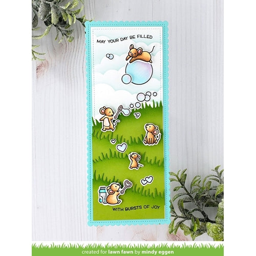 Simon Says Stamp! Lawn Fawn SLIMLINE GRASSY HILLSIDE BORDERS Die Cuts lf2526