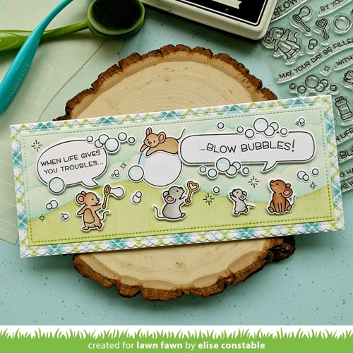 Simon Says Stamp! Lawn Fawn SLIMLINE CLOUDY Stencils lf2538