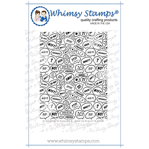 Simon Says Stamp! Whimsy Stamps WTF Background Cling Stamp DDB0054
