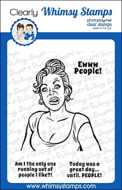Simon Says Stamp! Whimsy Stamps MEME PEOPLE Clear Stamps CWSD367