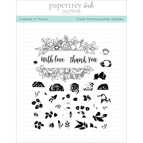 Simon Says Stamp! Ink to Paper FRAMED IN FLORALS Clear Stamps 1260*