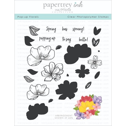 Simon Says Stamp! Ink to Paper POP UP FLORALS Clear Stamps 1263*