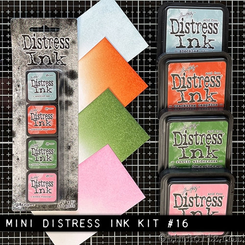 Simon Says Stamp! Tim Holtz Distress Ink Pad MINI KIT 16 Ranger tdpk76339 | color-code:ALT00