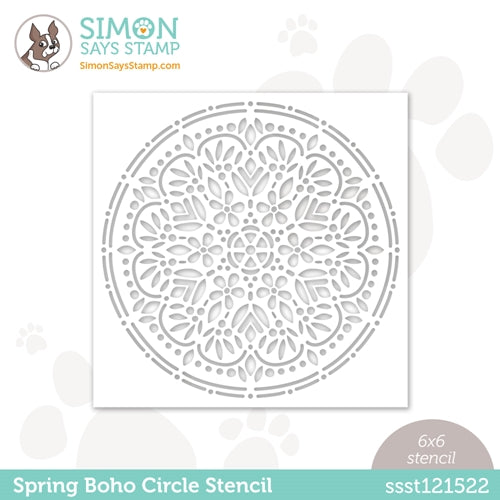 Simon Says Stamp! Simon Says Stamp Stencil SPRING BOHO CIRCLE ssst121522