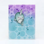 Simon Says Stamp! CZ Design Clear Stamps NARWHAL FRIENDS cz366c Hello Beautiful