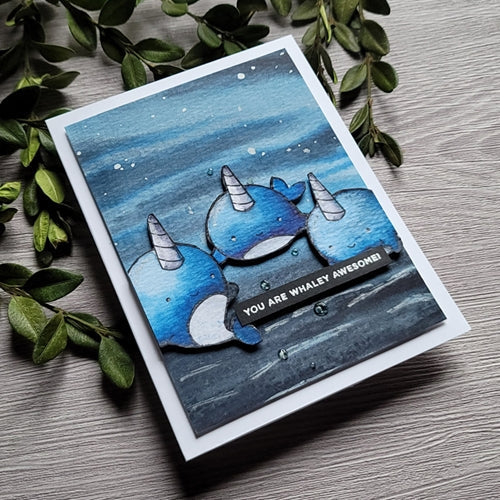 Simon Says Stamp! CZ Design Clear Stamps NARWHAL FRIENDS cz366c Hello Beautiful