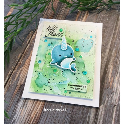 Simon Says Stamp! CZ Design Clear Stamps NARWHAL FRIENDS cz366c Hello Beautiful