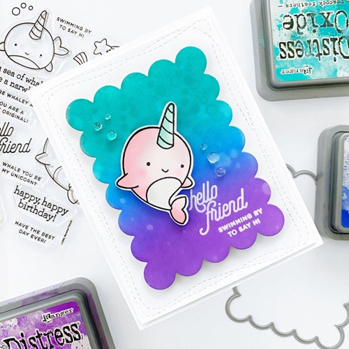 Simon Says Stamp! CZ Design Clear Stamps NARWHAL FRIENDS cz366c Hello Beautiful