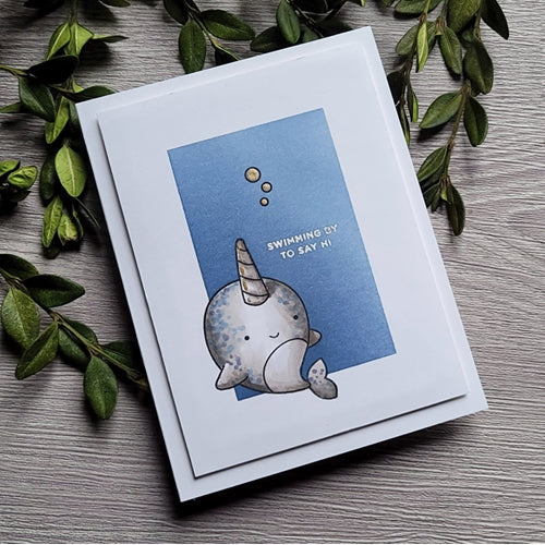 Simon Says Stamp! CZ Design Clear Stamps NARWHAL FRIENDS cz366c Hello Beautiful