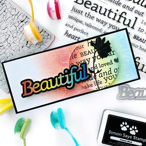 Simon Says Stamp! Simon Says Clear Stamps SLIMLINE BEAUTIFUL YOU sss202289
