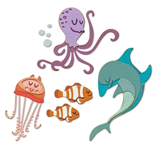 Simon Says Stamp! Tim Holtz Sizzix UNDER THE SEA 1 Colorize Thinlits Dies 665377