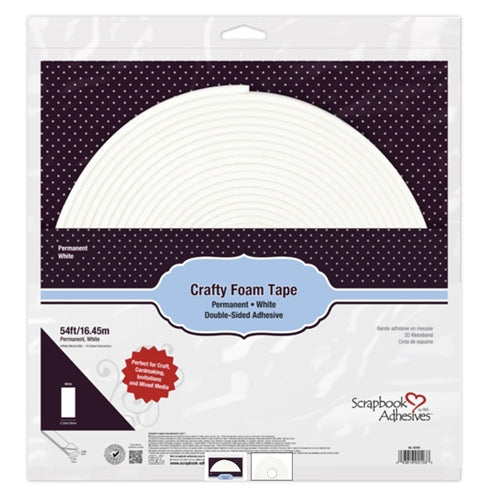 Simon Says Stamp! Scrapbook Adhesives WHITE Crafty Foam Tape 54 Feet 02103