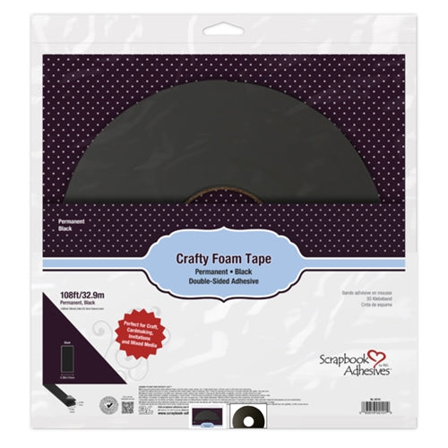 Simon Says Stamp! Scrapbook Adhesives BLACK Crafty Foam Tape 108 Feet 02101
