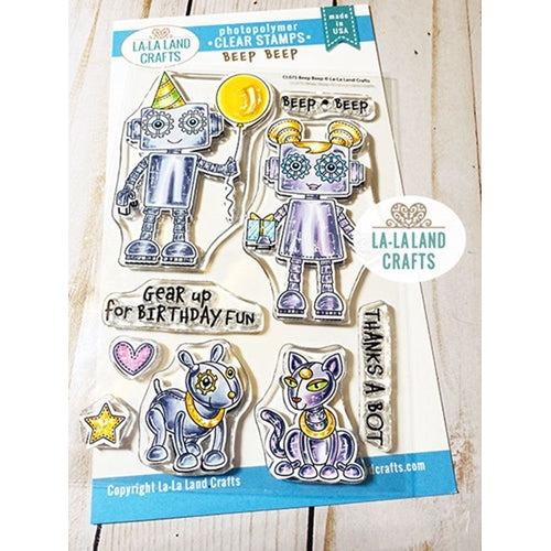 Simon Says Stamp! La-La Land Crafts Clear Stamps BEEP BEEP CL075*